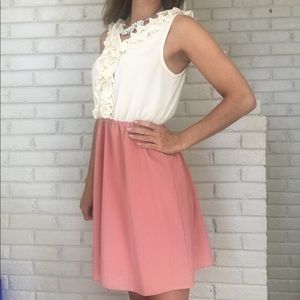 Cream and Blush Blu Pepper Dress
